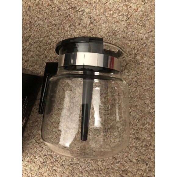 Moccamaster Handmade Glass Jug with Mixing Lid 10 Cup Black Techni Vorm New - Picture 6 of 8